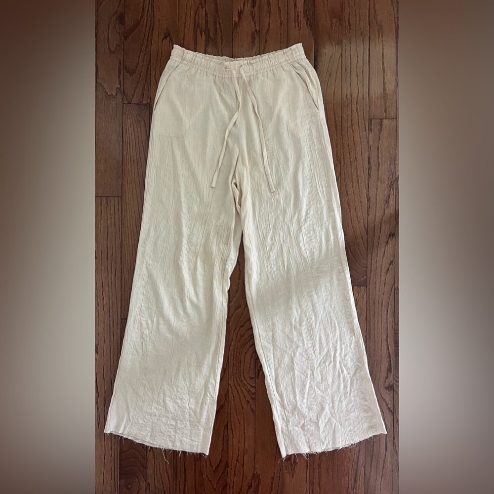 Zara Cream Wide Leg Pants